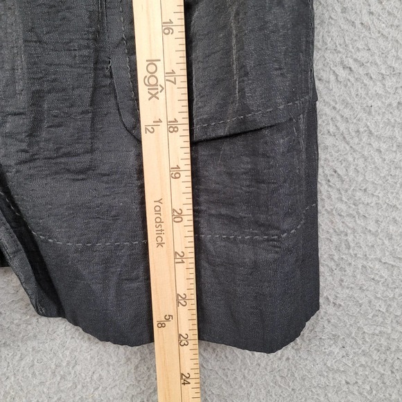 Chicos Jacket Womens 0 S/4 Black Blazer Coat‎ Classic Pockets Collar Button Up - Picture 13 of 13